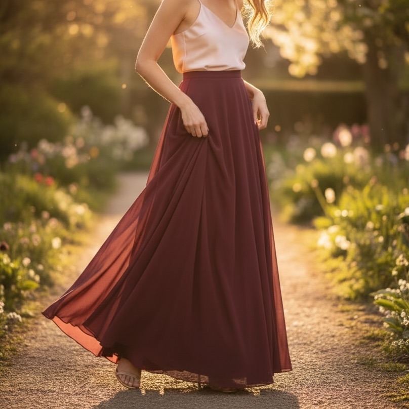 Jenny Yoo Nwt Hampton Maxi Skirt